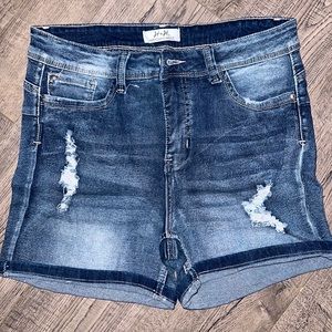 Like New high waisted jean shorts.